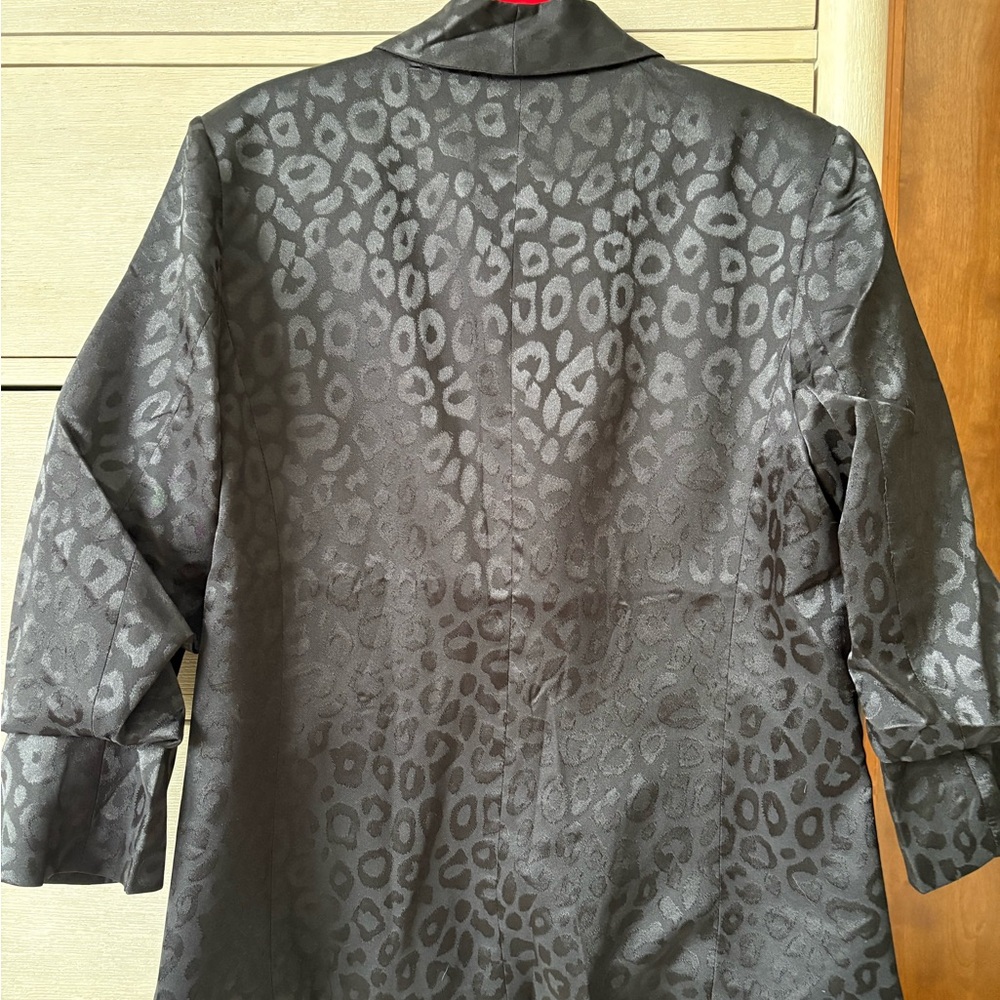 Eesome Charcoal Leopard Print Blazer